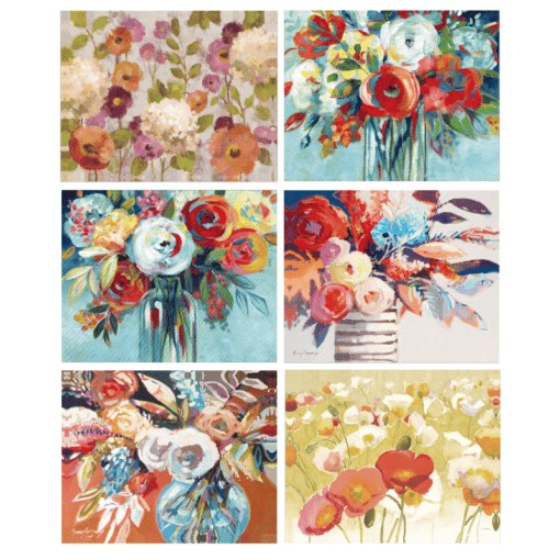Beautiful Flowers Watercolor Paintings Printed on Canvas