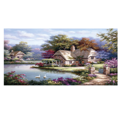 House Trees Landscape Paintings 2