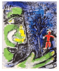 Marc Chagall 1960 Profile and Red Child