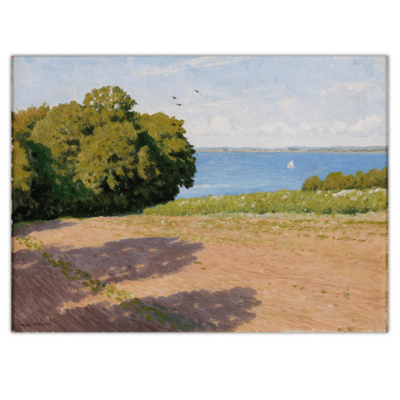Paul Gustav Fischer Landscape With View Over Bay