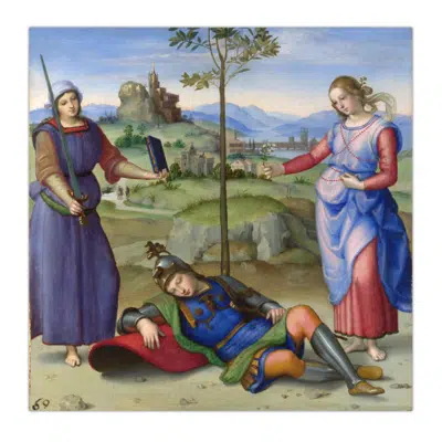 Raphael 1504 The Knights Dream Allegory