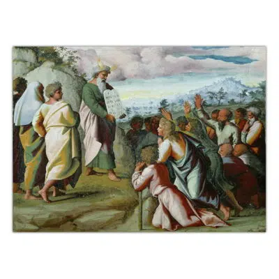 Raphael 1518 1519 Moses Presenting The Ten Commandments