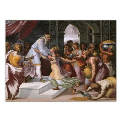 Raphael ca.1510 Queen of Sheba and Solomon