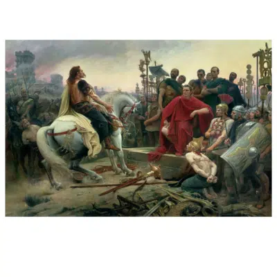 Vercingetorix Throwing Down His Arms at the Feet of Julius Caesar by Lionel Royer 1899
