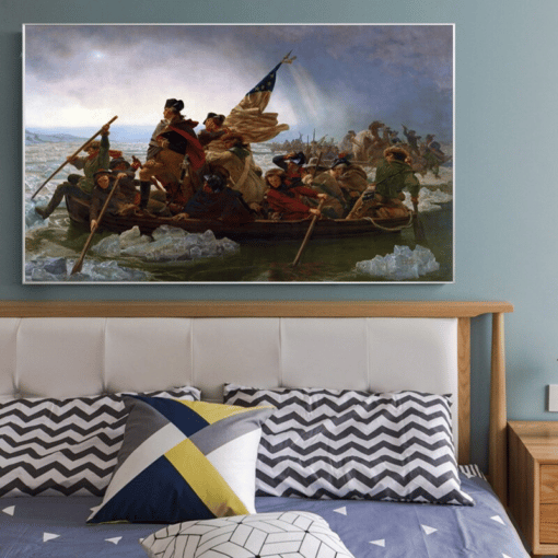 Washington Crossing the Delaware by Emanuel Leutze Printed on Canvas