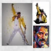 Painting of Legendary Pop Star Freddie Mercury Printed on Canvas