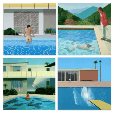 Great Paintings by David Hockney Printed on Canvas