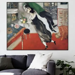 The Birthday by Marc Chagall Printed on Canvas
