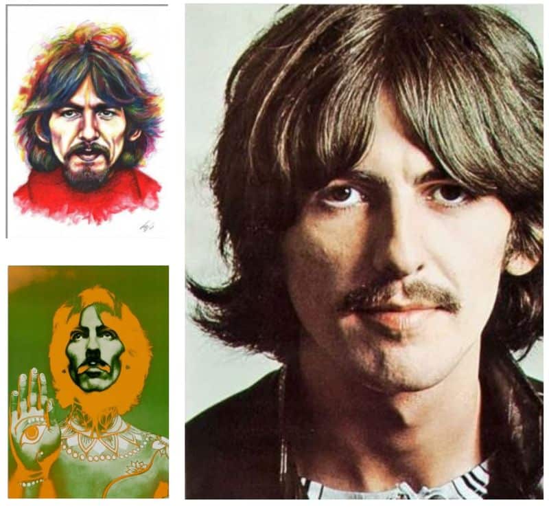 Painting and Picture of George Harrison Printed on Canvas