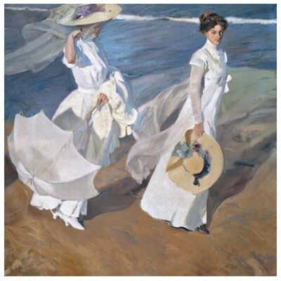 Joaquin Sorolla 1909 Women Walking on the Beach