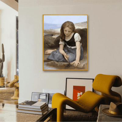 Le Crabe by William Adolphe Bouguereau Printed on Canvas - Image 2