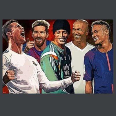 Athletes Football Players Wall Art Printed on Canvas - Image 3