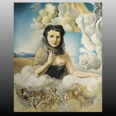 Portrait of Mrs. Ortiz De Linares by Salvador Dalí Printed on Canvas - Image 3