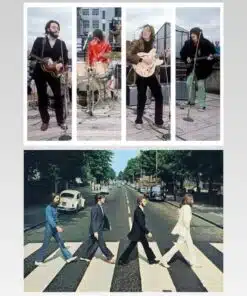 The Beatles on The Abbey Road & on The Roof of Apple Building Printed on Canvas