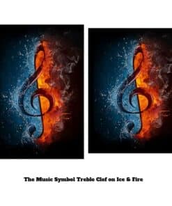 The Music Symbol Treble Clef on Ice & Fire