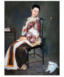 Chinese Woman and Small Dog