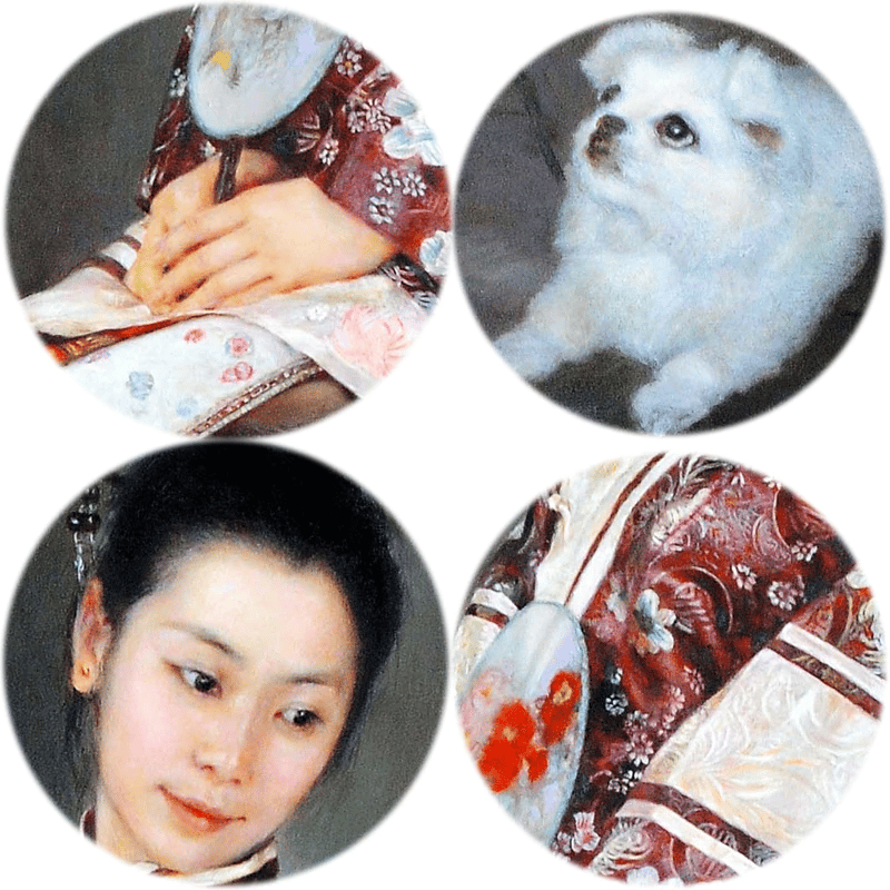 Chinese Woman and Small Dog 5