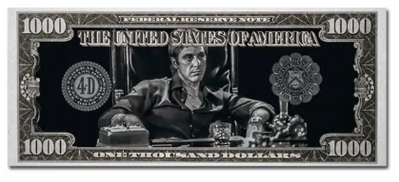 Tony Montana Money Artwork Printed on Canvas