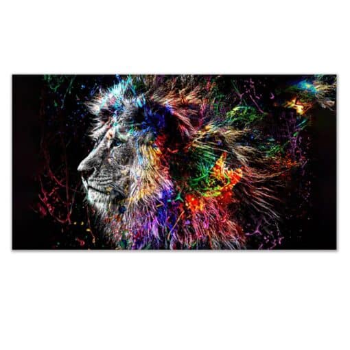 Colorful Painting of Lion