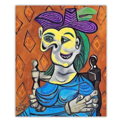 Sitting Woman in Blue Dress by Pablo Picasso 1939