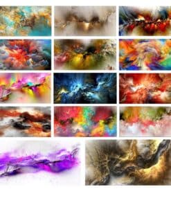 Colorful Abstract Cloud Painting Printed on Canvas