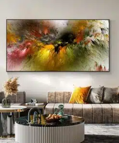 Colorful Abstract Cloud Painting Printed on Canvas