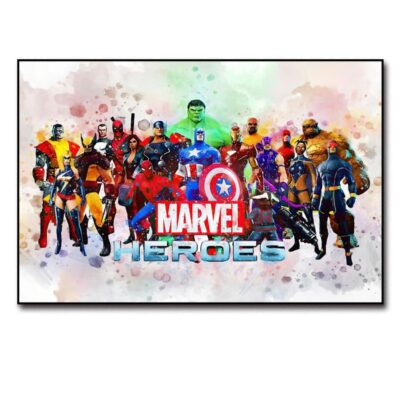 Marvel Avengers Artworks Printed on Canvas - Image 24