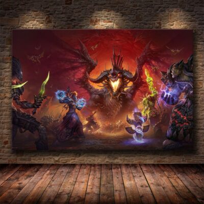 The World of Warcraft Game Wall Art Printed on Canvas - Image 3