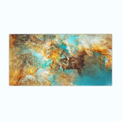 Colorful Abstract Cloud Painting Printed on Canvas - Image 7