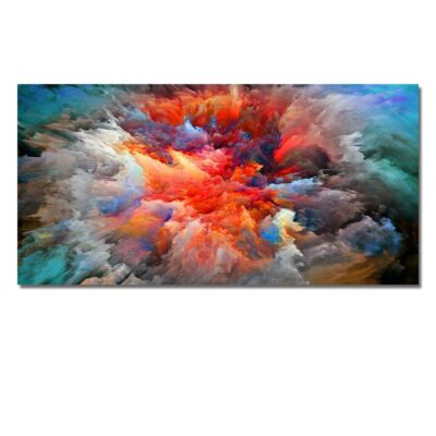 Colorful Abstract Cloud Painting Printed on Canvas - Image 12
