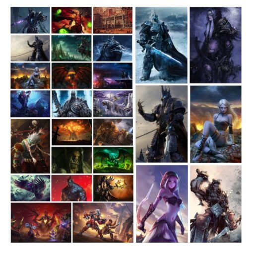The World of Warcraft Game Wall Art WoW Printed on Canvas