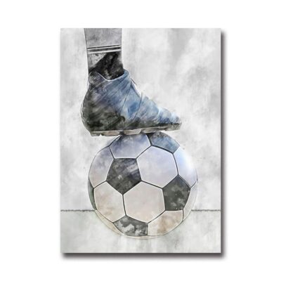 Cool Football Image Artwork Printed on Canvas - Image 2