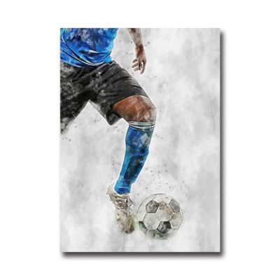 Cool Football Image Artwork Printed on Canvas - Image 9