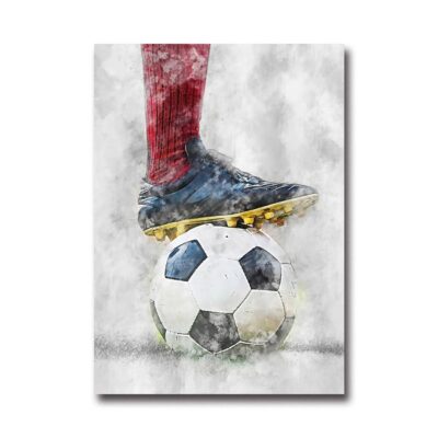 Cool Football Image Artwork Printed on Canvas - Image 4