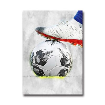 Cool Football Image Artwork Printed on Canvas - Image 3