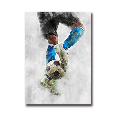 Cool Football Image Artwork Printed on Canvas - Image 8