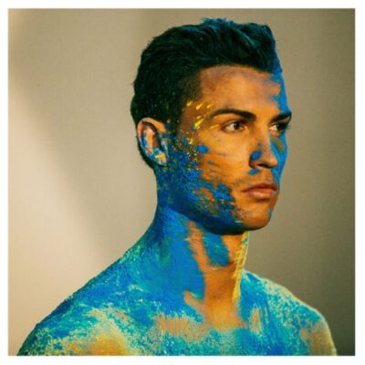 Colorful Artwork of Cristiano Ronaldo Printed on Canvas - Image 4