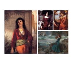 Ladies by John William Waterhouse Printed on Canvas