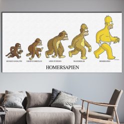 The Simpsons Evolutions HomerSapien Printed on Canvas