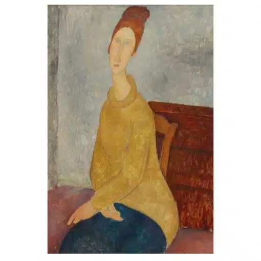 5 Amedeo Modigliani 1919 Jeanne Hebuterne with Yellow Sweater