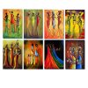 Abstract Painting of African Women Printed on Canvas