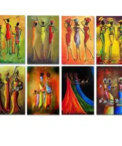Abstract Painting of African Women Printed on Canvas 1 1