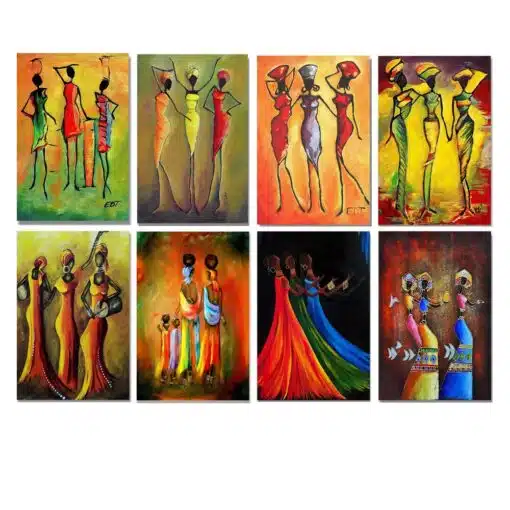 Abstract Painting of African Women Printed on Canvas 1 1