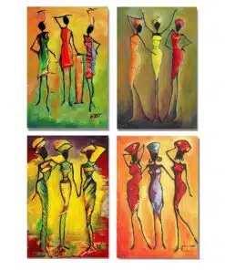 Abstract Painting of African Women Printed on Canvas 2