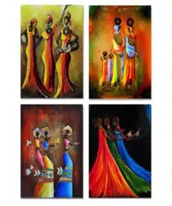 Abstract Painting of African Women Printed on Canvas 3