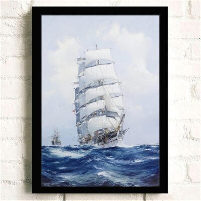 Sailing Ships Sail In The Waves Artworks Printed on Canvas - Image 11
