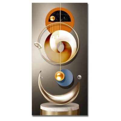 Abstract Geometric Canvas Artwork Printed on Canvas - Image 5
