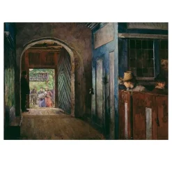 Painting by Harriet Backer, Christening in Tanum Church