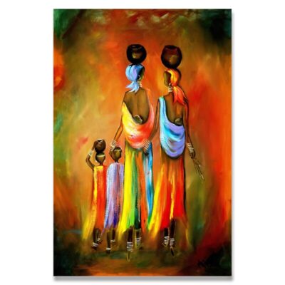Abstract Painting of African Women Printed on Canvas - Image 8