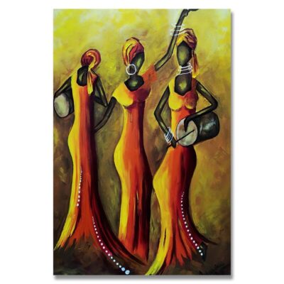 Abstract Painting of African Women Printed on Canvas - Image 5